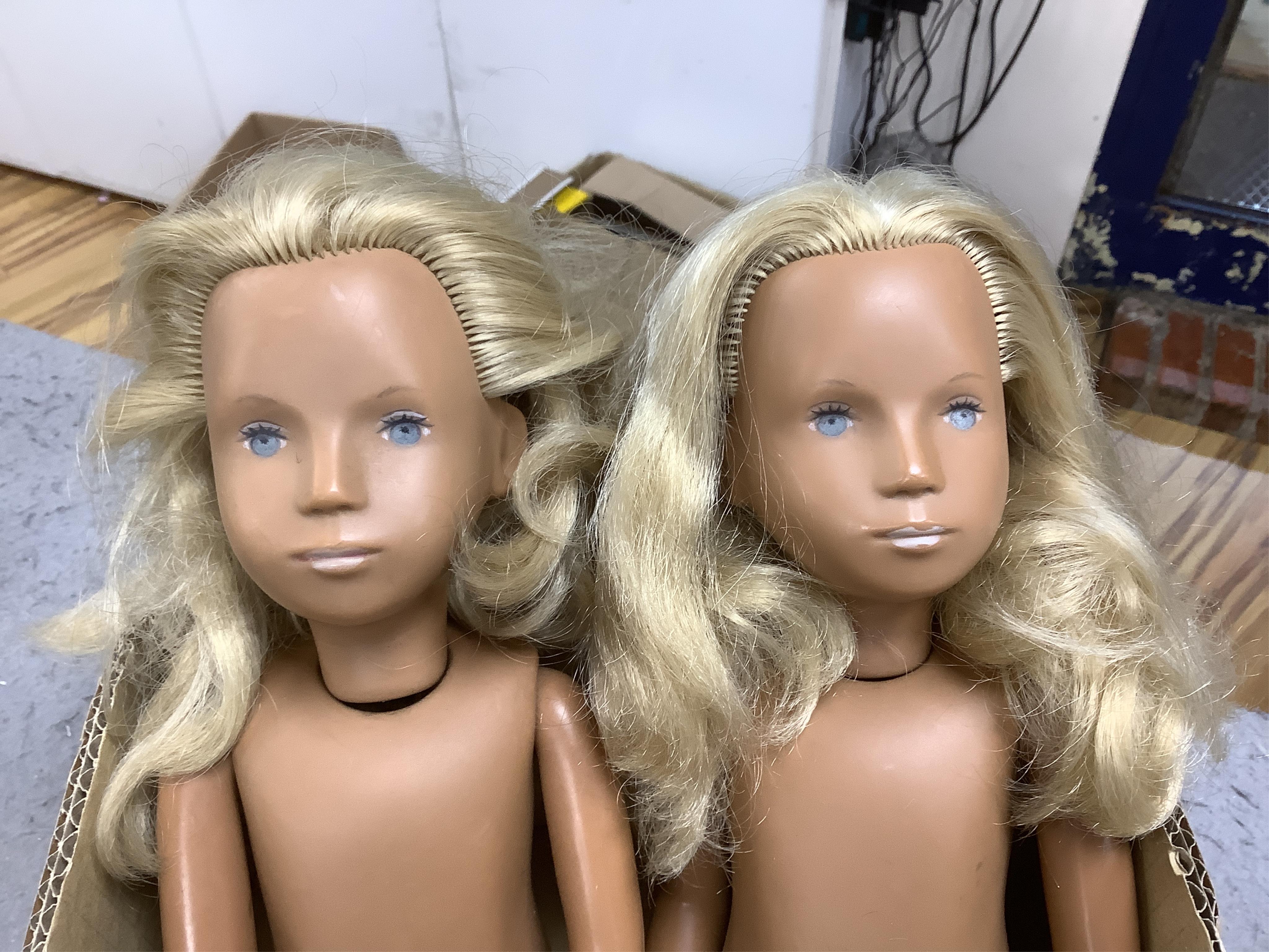 Two Sasha dolls with blue eyes, 40cm high (2). Condition - good